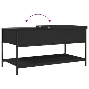 vidaXL Τραπεζάκι Σαλονιού Μαύρο 100x50x50cm Επεξεργασμένο Ξύλο 1 τεμ.