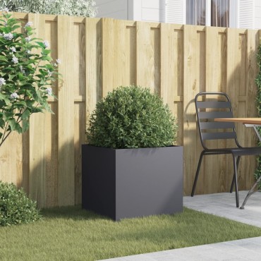 vidaXL Ζαρντινιέρα Ανθρακί 49x47x46 εκ. από Χάλυβα