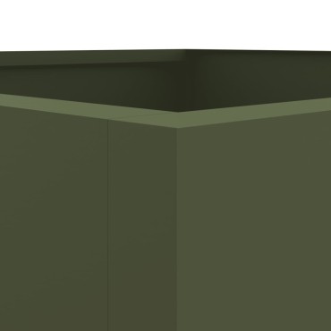 vidaXL Ζαρντινιέρα Λαδί 42x38x75 εκ. από Χάλυβα