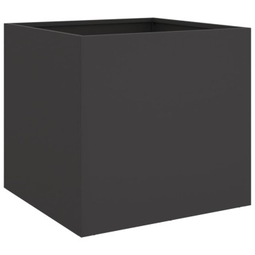 vidaXL Ζαρντινιέρα Μαύρη 49x47x46 εκ. από Χάλυβα