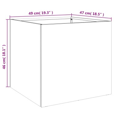 vidaXL Ζαρντινιέρα Μαύρη 49x47x46 εκ. από Χάλυβα
