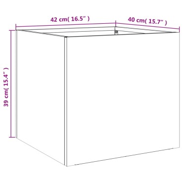 vidaXL Ζαρντινιέρες 2 τεμ. Ανθρακί 42x40x39εκ. από Χάλυβα
