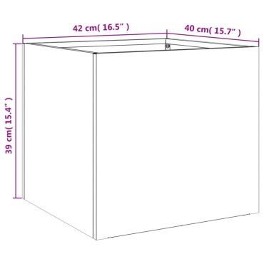 vidaXL Ζαρντινιέρες 2 τεμ. Ανθρακί 42x40x39εκ. από Χάλυβα