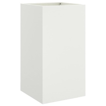 vidaXL Ζαρντινιέρα Λευκή 42x38x75 εκ. από Χάλυβα