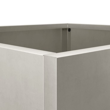 vidaXL Ζαρντινιέρα Ασημί 49 x 47 x 46 εκ. από Ανοξείδωτο Ατσάλι