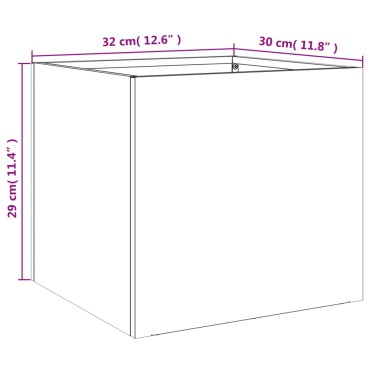 vidaXL Ζαρντινιέρες 2 τεμ. Λευκές 32x30x29εκ. από Χάλυβα