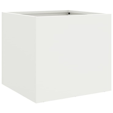 vidaXL Ζαρντινιέρες 2 τεμ. Λευκές 32x30x29εκ. από Χάλυβα