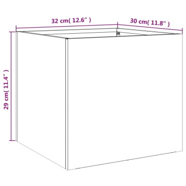 vidaXL Ζαρντινιέρες 2 τεμ. Λευκές 32x30x29εκ. από Χάλυβα