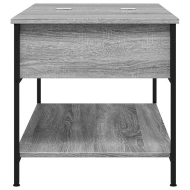 vidaXL Τραπεζάκι Σαλονιού Γκρι Sonoma 100x50x50cm Επεξ. Ξύλο/Μέταλλο 1 τεμ.