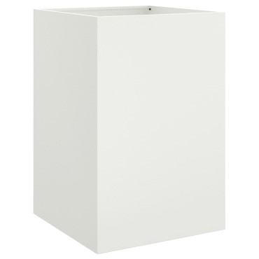 vidaXL Ζαρντινιέρα Λευκή 52x48x75 εκ. από Χάλυβα