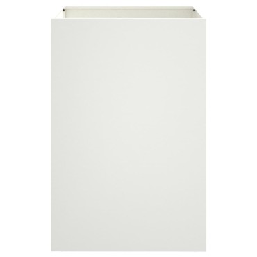 vidaXL Ζαρντινιέρα Λευκή 52x48x75 εκ. από Χάλυβα