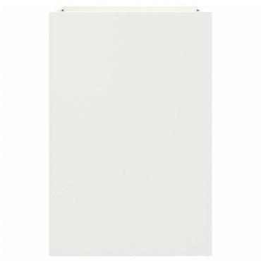 vidaXL Ζαρντινιέρα Λευκή 52x48x75 εκ. από Χάλυβα
