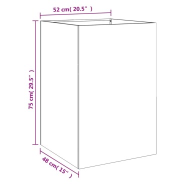 vidaXL Ζαρντινιέρα Λευκή 52x48x75 εκ. από Χάλυβα