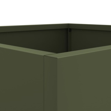 vidaXL Ζαρντινιέρα Λαδί 49x47x46 εκ. από Χάλυβα