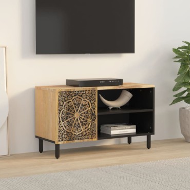 vidaXL Έπιπλο Τηλεόρασης 80x31x46cm από Μασίφ Ξύλο Μάνγκο