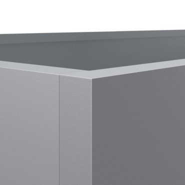 vidaXL Ζαρντινιέρα Ασημί 62x40x39 εκ. από Γαλβανισμένο Χάλυβα
