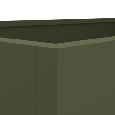 vidaXL Ζαρντινιέρα Λαδί 62x30x29 εκ. από Χάλυβα