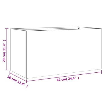 vidaXL Ζαρντινιέρα Λαδί 62x30x29 εκ. από Χάλυβα
