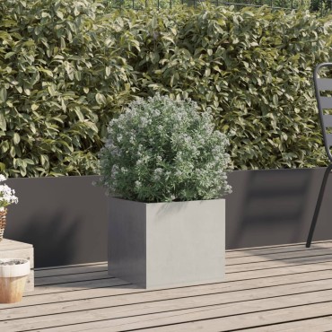 vidaXL Ζαρντινιέρα Ασημί 32 x 30 x 29 εκ. από Ανοξείδωτο Ατσάλι