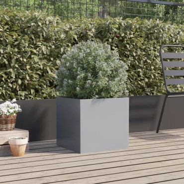 vidaXL Ζαρντινιέρα Ασημί 32 x 30 x 29 εκ. από Γαλβανισμένο Χάλυβα