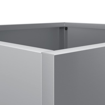 vidaXL Ζαρντινιέρα Ασημί 49 x 47 x 46 εκ. από Γαλβανισμένο Χάλυβα