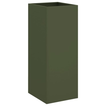 vidaXL Ζαρντινιέρα Λαδί 32x29x75εκ. από Χάλυβα
