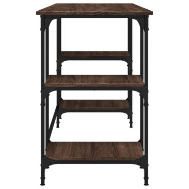 vidaXL Γραφείο Καφέ Δρυς 140x50x75cm Μέταλλο & Επεξεργασμένο Ξύλο 1 τεμ.