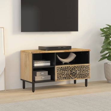 vidaXL Έπιπλο Τηλεόρασης 80x33x46cm από Μασίφ Ξύλο Μάνγκο