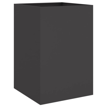 vidaXL Ζαρντινιέρα Μαύρη 52x48x75 εκ. από Χάλυβα