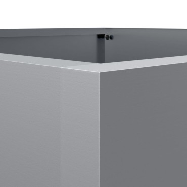 vidaXL Ζαρντινιέρα Ασημί 52x48x75 εκ. από Γαλβανισμένο Χάλυβα