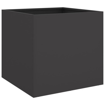 vidaXL Ζαρντινιέρα Μαύρη 42x40x39 εκ. από Χάλυβα