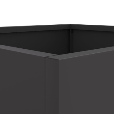 vidaXL Ζαρντινιέρα Μαύρη 42x40x39 εκ. από Χάλυβα