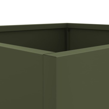 vidaXL Ζαρντινιέρα Λαδί 42x40x39 εκ. από Χάλυβα