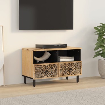 vidaXL Έπιπλο Τηλεόρασης 70x33x46cm από Μασίφ Ξύλο Μάνγκο