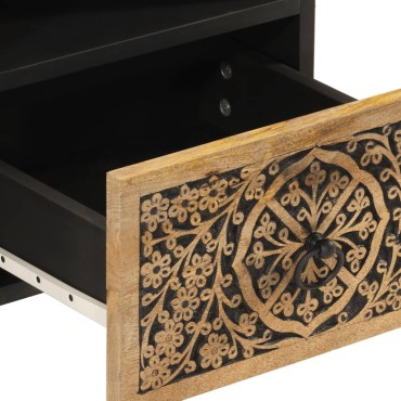 vidaXL Έπιπλο Τηλεόρασης 70x33x46cm από Μασίφ Ξύλο Μάνγκο