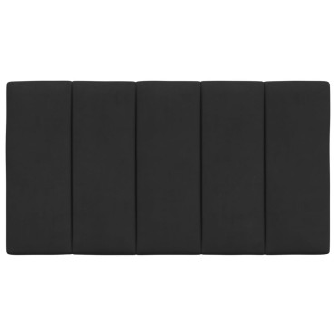 vidaXL Μαξιλάρι για Κεφαλάρι Μαύρο Βελούδο 90x3x45cm 1 τεμ.
