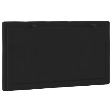vidaXL Μαξιλάρι για Κεφαλάρι Μαύρο Βελούδο 90x3x45cm 1 τεμ.