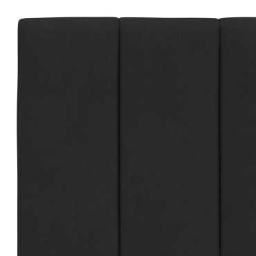 vidaXL Μαξιλάρι για Κεφαλάρι Μαύρο Βελούδο 90x3x45cm 1 τεμ.