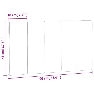 vidaXL Μαξιλάρι για Κεφαλάρι Μαύρο Βελούδο 90x3x45cm 1 τεμ.