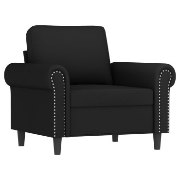 vidaXL Πολυθρόνα Μαύρη Βελούδινη 92x77x80cm 1 τεμ. Γωνιακός