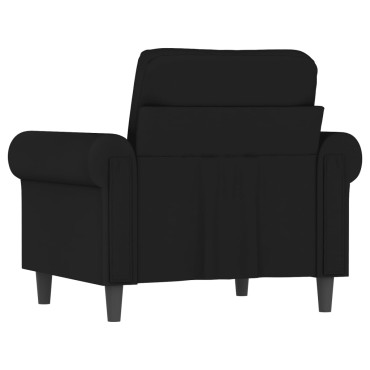 vidaXL Πολυθρόνα Μαύρη Βελούδινη 92x77x80cm 1 τεμ. Γωνιακός