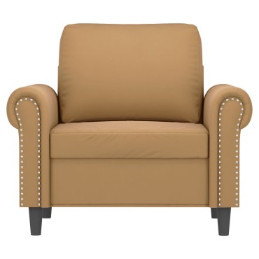 vidaXL Πολυθρόνα Καφέ Βελούδινη 92x77x80cm 1 τεμ. Γωνιακός