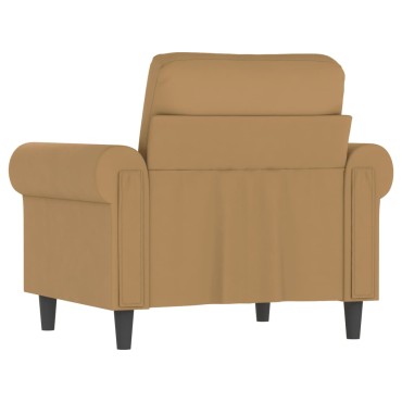 vidaXL Πολυθρόνα Καφέ Βελούδινη 92x77x80cm 1 τεμ. Γωνιακός