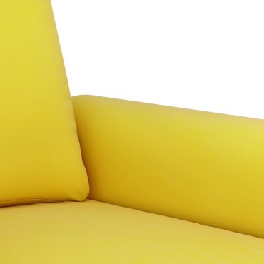 vidaXL Καναπές Διθέσιος Κίτρινος Βελούδινος 152x77x80cm 1 τεμ.