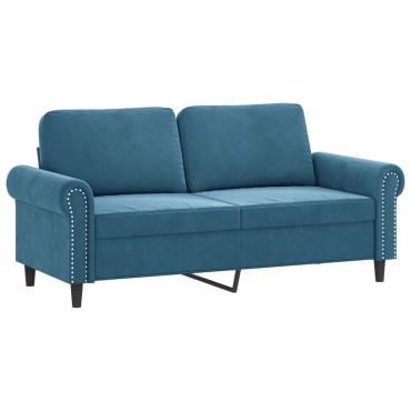 vidaXL Καναπές Διθέσιος Μπλε Βελούδινος 172x77x80cm 1 τεμ.