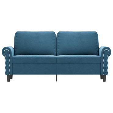vidaXL Καναπές Διθέσιος Μπλε Βελούδινος 172x77x80cm 1 τεμ.