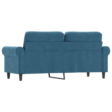 vidaXL Καναπές Διθέσιος Μπλε Βελούδινος 172x77x80cm 1 τεμ.