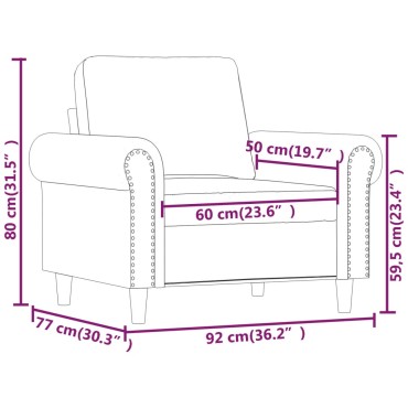 vidaXL Πολυθρόνα Σκούρο πράσινο Βελούδινη 92x77x80cm 1 τεμ. Γωνιακός