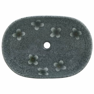 vidaXL Νιπτήρας Οβάλ Μπλε 59x40x14 εκ. Κεραμικός
