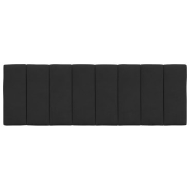 vidaXL Μαξιλάρι για Κεφαλάρι Μαύρο Βελούδο 140x3x45cm 1 τεμ.